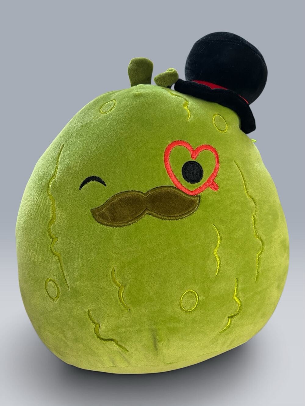 Original Squishmallows 14" Charles Fancy Pickle Plush Hat Monocle NWT 2015